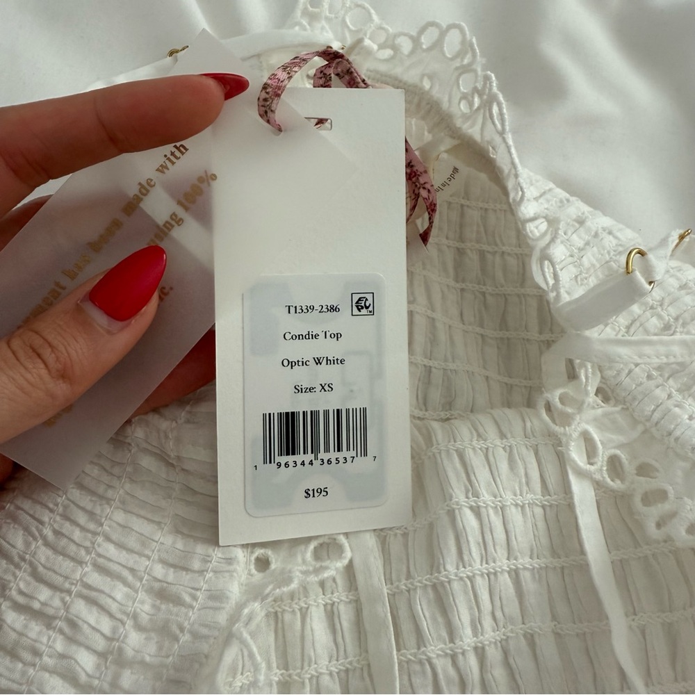 LOVESHACKFANCY CONDIE EYELET TOP! - Picture 3 of 3